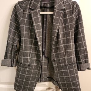 Boyfriend style check blazer Banana Republic